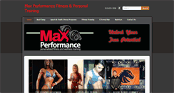 Desktop Screenshot of maxperformancefitness.com