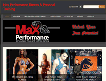 Tablet Screenshot of maxperformancefitness.com